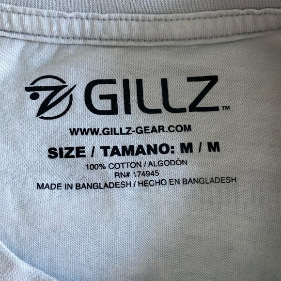 GILLZ-GEAR LIGHT GREY LONG SLEEVE SHIRT SZ M - Picture 2 of 4